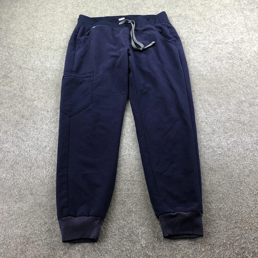 FIGS Scrub Pants Womens Small Blue Technical Collection Jogger Cargo Pockets